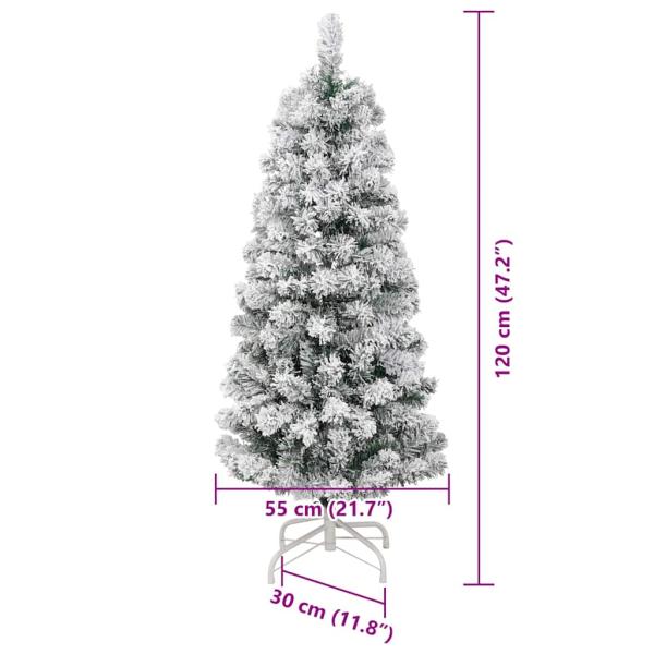 Künstlicher klappbarer Weihnachtsbaum Grün und Weiß 120 cm