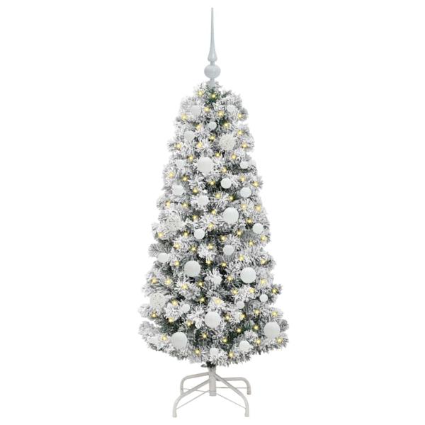 Künstlicher klappbarer Weihnachtsbaum Grün und Weiß 120 cm
