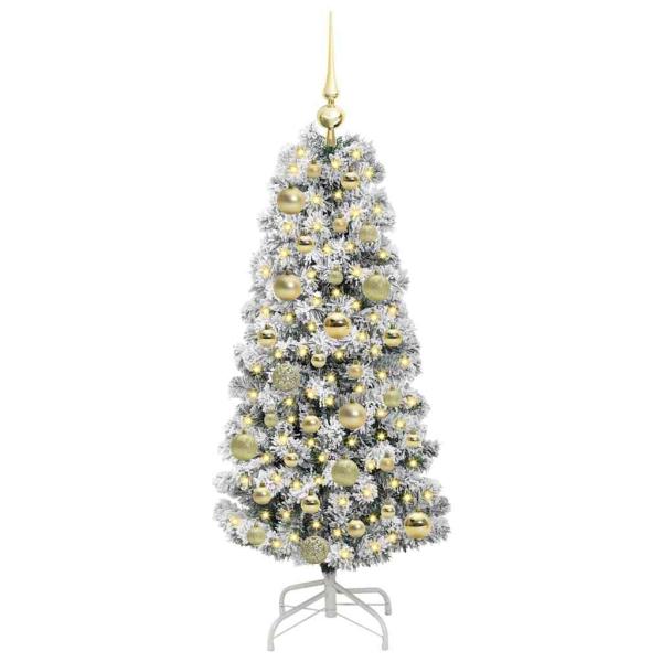 Künstlicher klappbarer Weihnachtsbaum Grün und Weiß 120 cm