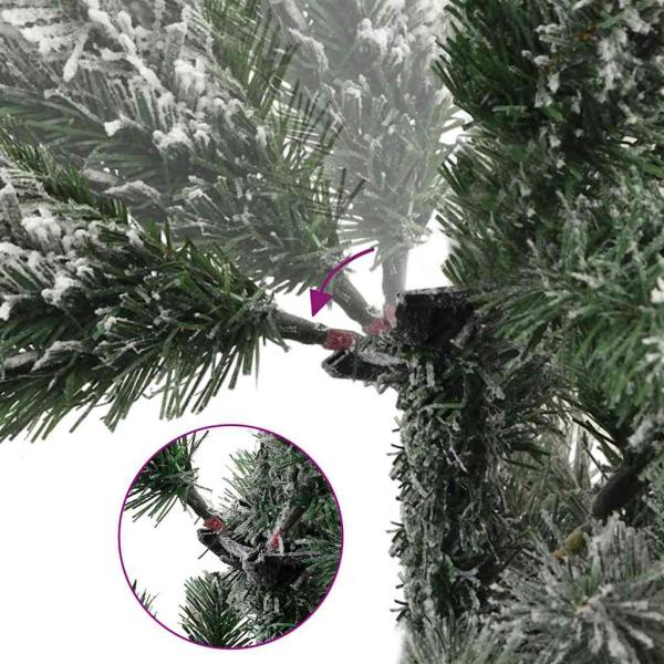 Künstlicher klappbarer Weihnachtsbaum Grün und Weiß 120 cm