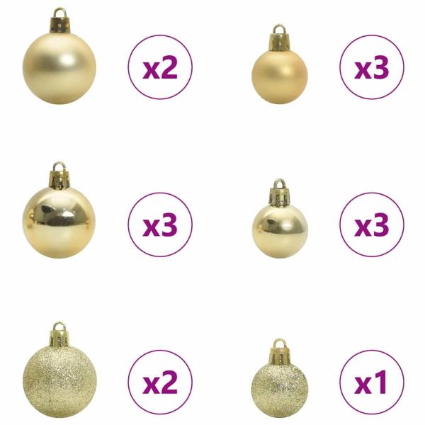 Künstlicher klappbarer Weihnachtsbaum Grün und Weiß 150 cm