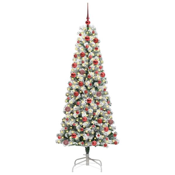 Künstlicher klappbarer Weihnachtsbaum Grün und Weiß 180 cm