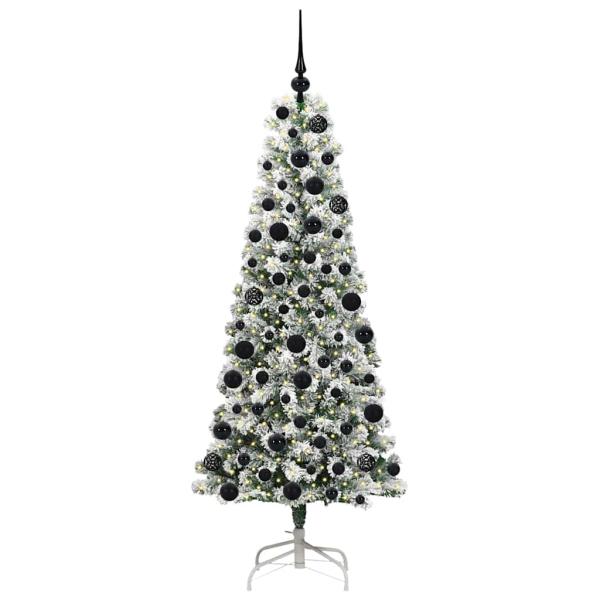 Künstlicher klappbarer Weihnachtsbaum Grün und Weiß 180 cm