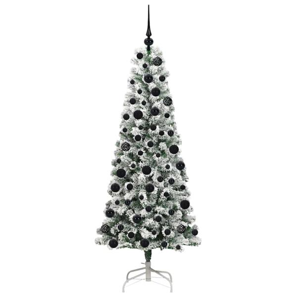 Künstlicher klappbarer Weihnachtsbaum Grün und Weiß 180 cm