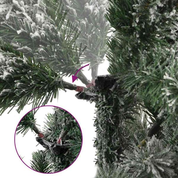 Künstlicher klappbarer Weihnachtsbaum Grün und Weiß 180 cm