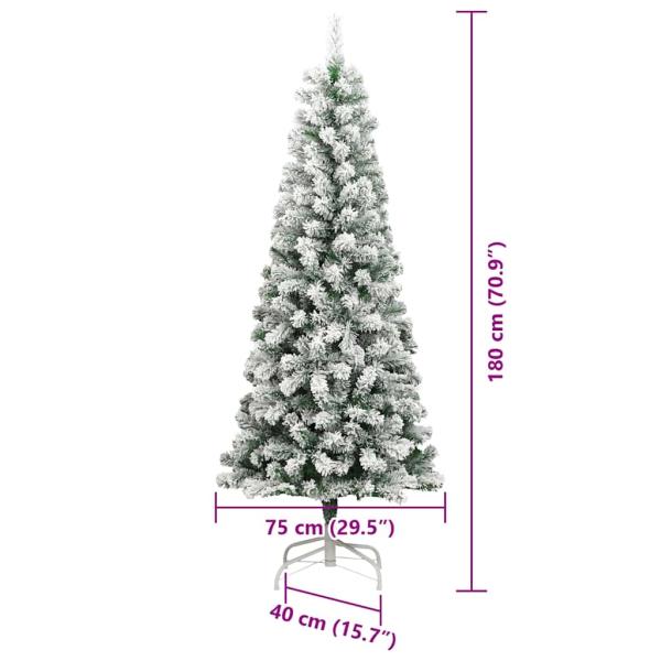 Künstlicher klappbarer Weihnachtsbaum Grün und Weiß 180 cm
