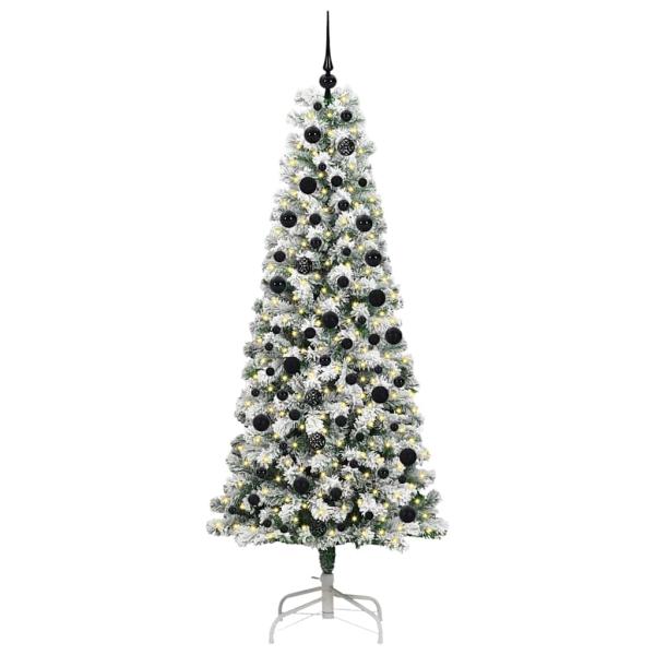 Künstlicher klappbarer Weihnachtsbaum Grün und Weiß 210 cm