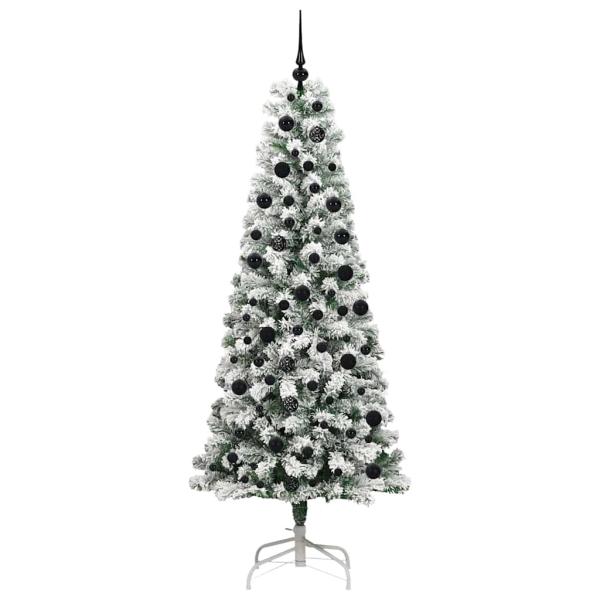 Künstlicher klappbarer Weihnachtsbaum Grün und Weiß 210 cm