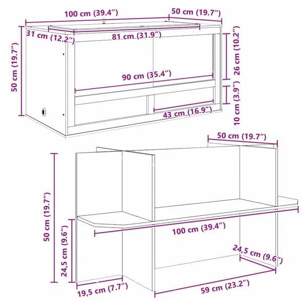 Terrarium Braun 100 x 50 x 100 cm OSB
