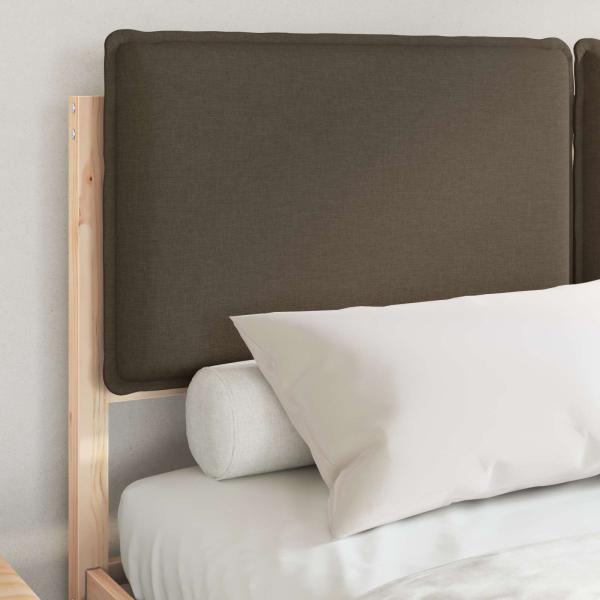 Bettgestell mit gepolstertem Kopfteil Taupe 160 x 200 cm