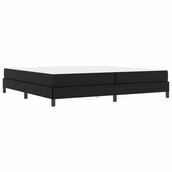 Bettrahmen mit Matratze Schwarz 200 x 200 cm Stoff