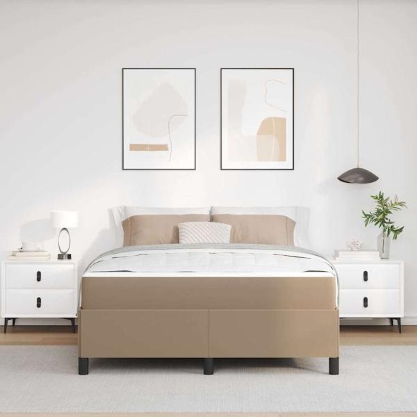 Bettrahmen Cappuccino 160 x 200 cm Stoff