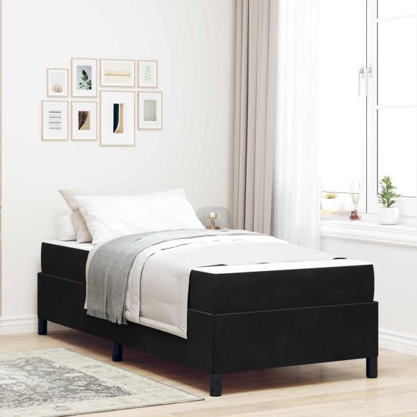 ARDEBO.de - Bettrahmen Schwarz 80 x 200 cm Stoff