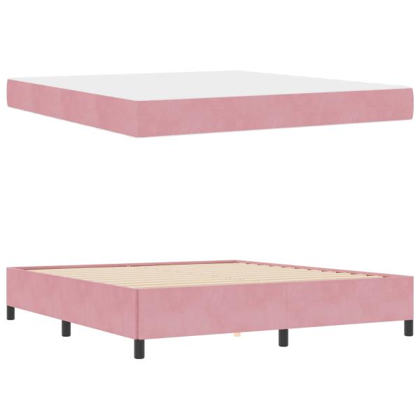Bettrahmen Rosa 180 x 200 cm Stoff