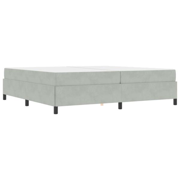 Bettrahmen Hellgrau 200 x 200 cm Stoff