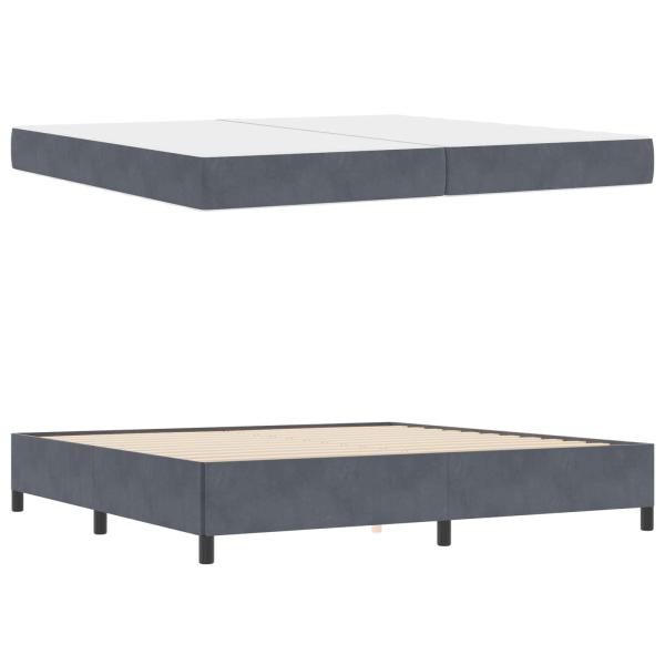 Bettrahmen Dunkelgrau 200 x 200 cm Stoff