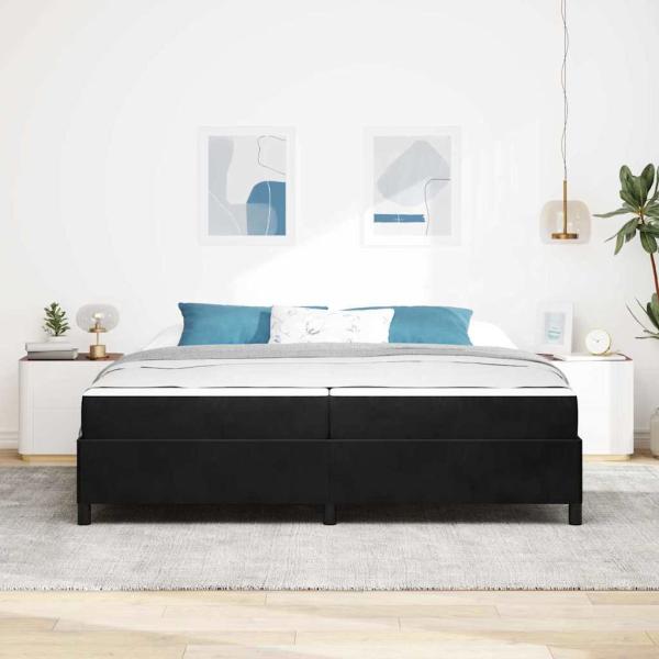 Bettrahmen Schwarz 200 x 200 cm Stoff