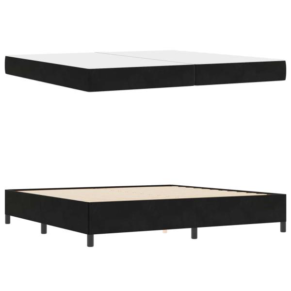Bettrahmen Schwarz 200 x 200 cm Stoff