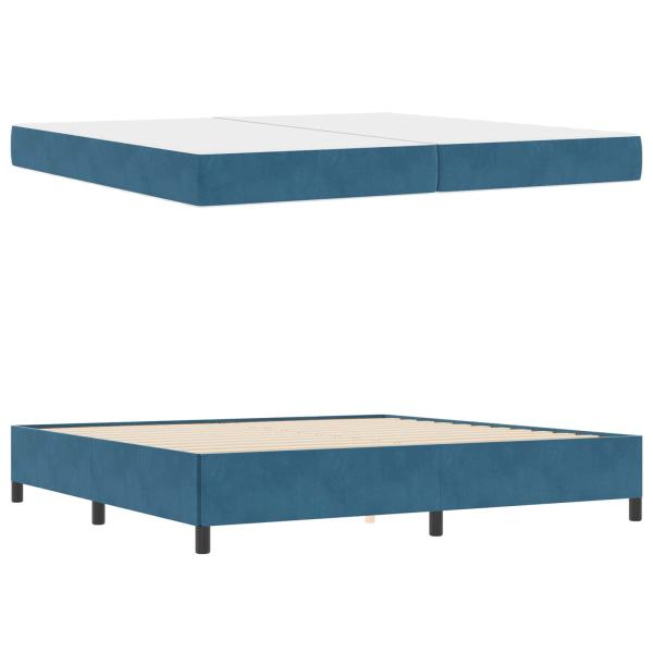 Bettrahmen Dunkelblau 200 x 200 cm Stoff