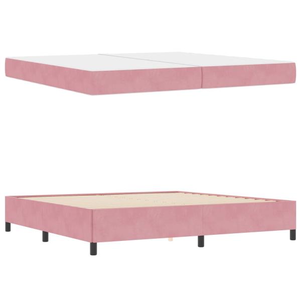 Bettrahmen Rosa 200 x 200 cm Stoff