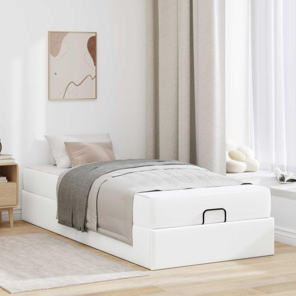 ARDEBO.de - Bettgestell mit Matratze Sonstiges 2 Stk. Weiß PVC