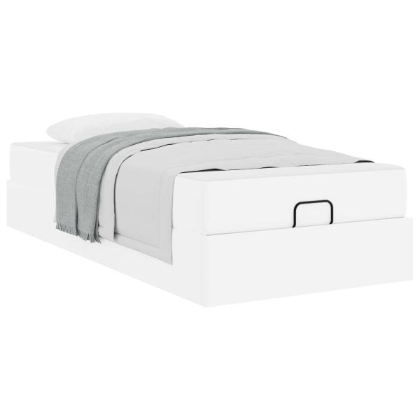 Bettgestell mit Matratze Sonstiges 2 Stk. Weiß PVC