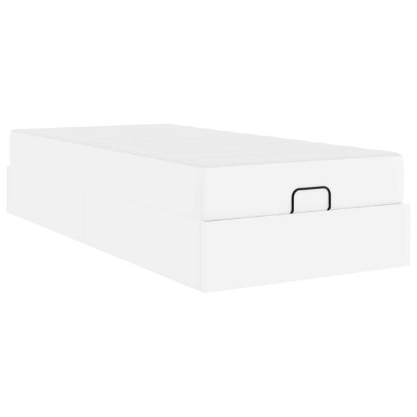 Bettgestell mit Matratze Sonstiges 2 Stk. Weiß PVC