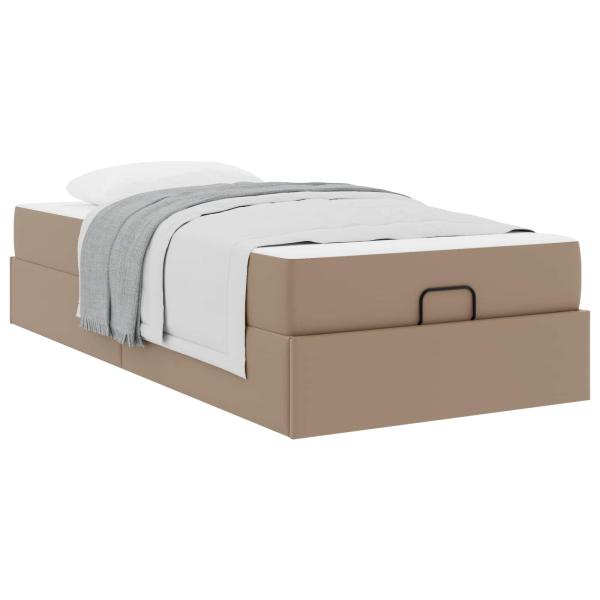 Bettgestell mit Matratze Sonstiges 2 Stk. Hellbraun PVC