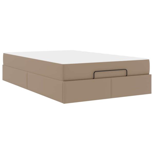 Bettgestell mit Matratze Sonstiges 2 Stk. Hellbraun PVC