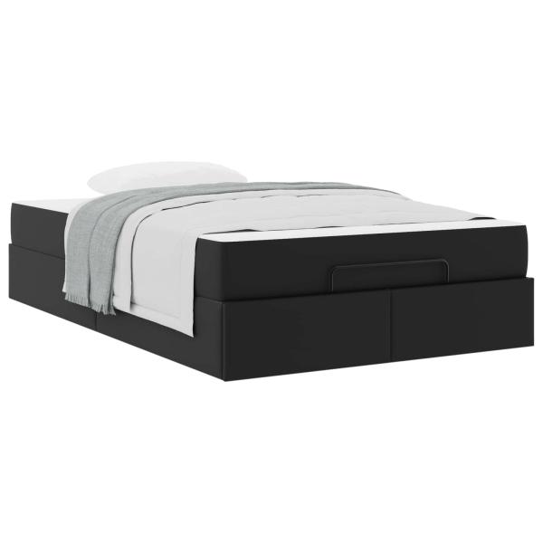 Bettgestell mit Matratze Sonstiges 2 Stk. Schwarz PVC