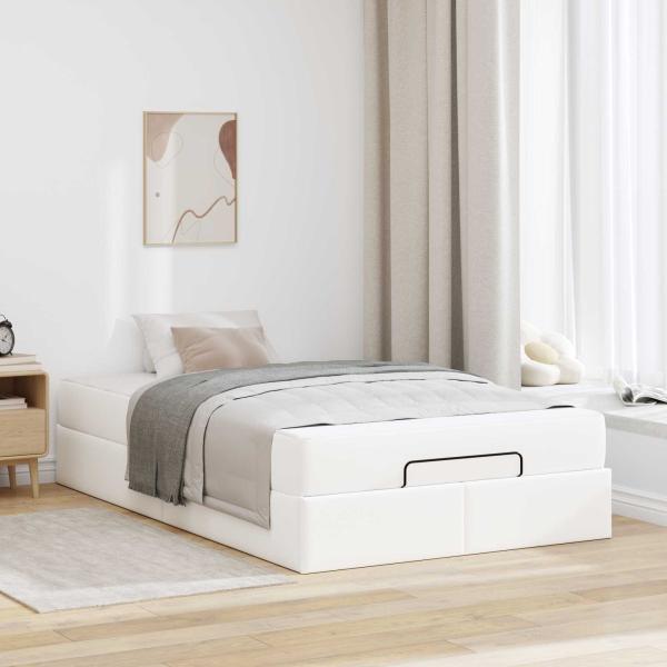 ARDEBO.de - Bettgestell mit Matratze Sonstiges 2 Stk. Weiß PVC
