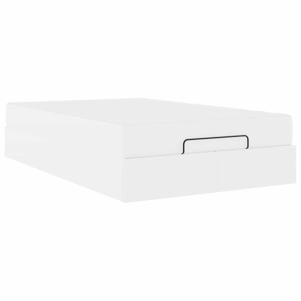 Bettgestell mit Matratze Sonstiges 2 Stk. Weiß PVC