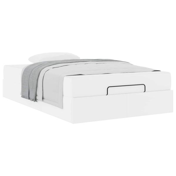 Bettgestell mit Matratze Sonstiges 2 Stk. Weiß PVC