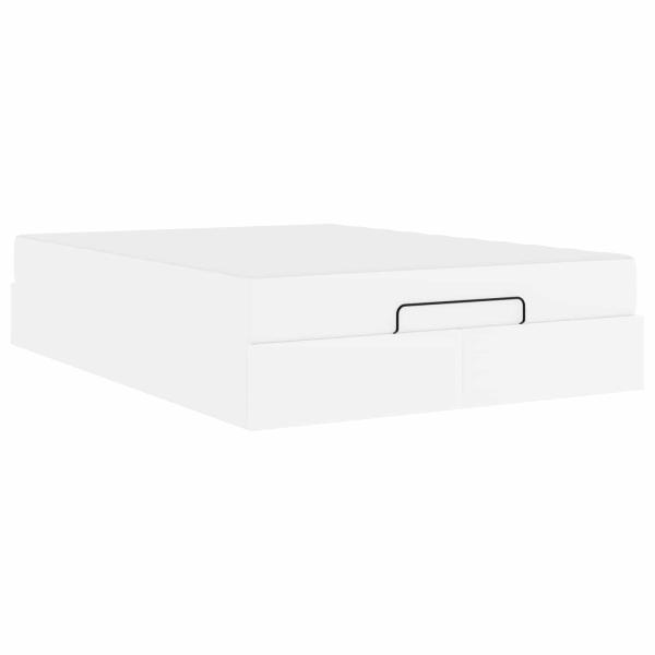 Bettgestell mit Matratze Sonstiges 2 Stk. Weiß PVC