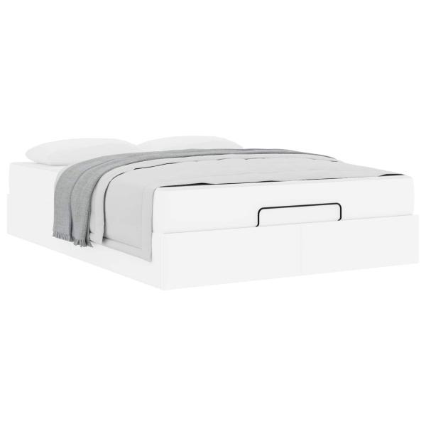 Bettgestell mit Matratze Sonstiges 2 Stk. Weiß PVC