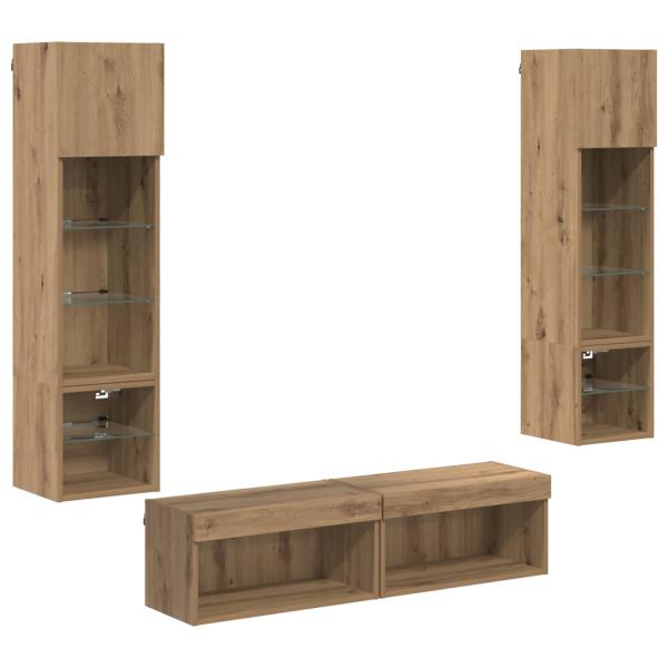 TV-Wandmöbel 6 stk. Artisan-Eiche Holzwerkstoff