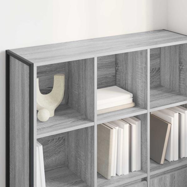 Bücherregal 99,5 x 30 x 108 cm Holzwerkstoff Graues Sonoma
