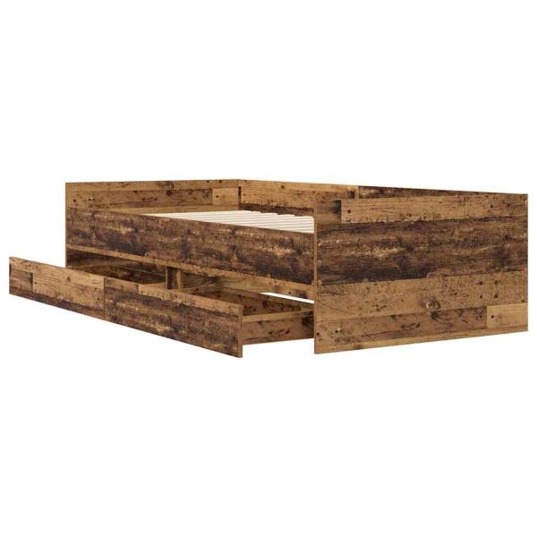 Bettrahmen Altholz 100 x 200 cm Massives Kiefernholz
