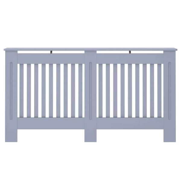 Heizkörperabdeckung 2 stk. Grau 152 x 19 x 81,5 cm