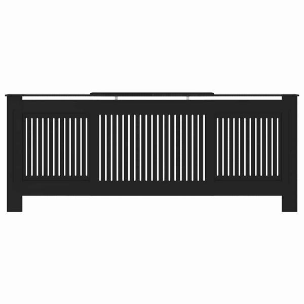 Heizkörperabdeckung 2 Stk. Schwarz 205 x 20,5 x 81,5 cm