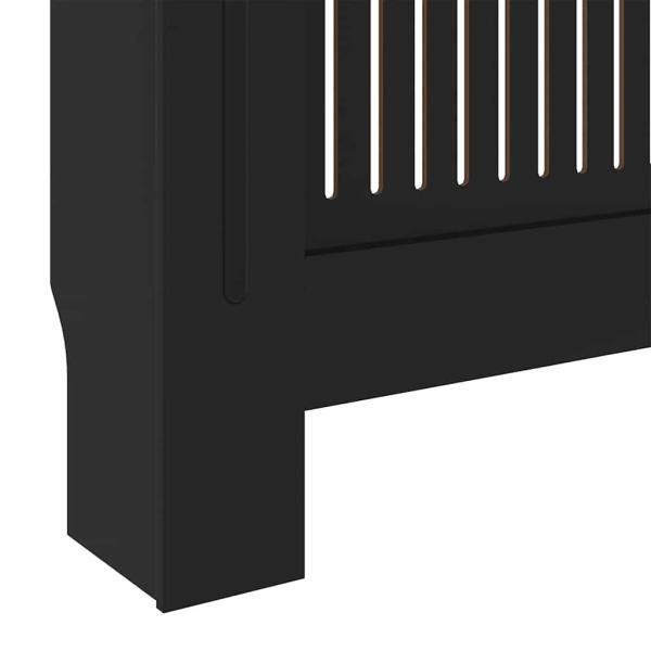 Heizkörperabdeckung 2 Stk. Schwarz 205 x 20,5 x 81,5 cm