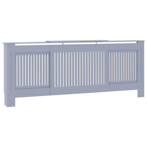 Heizkörperabdeckung 2 stk. Grau 205 x 20,5 x 81,5 cm