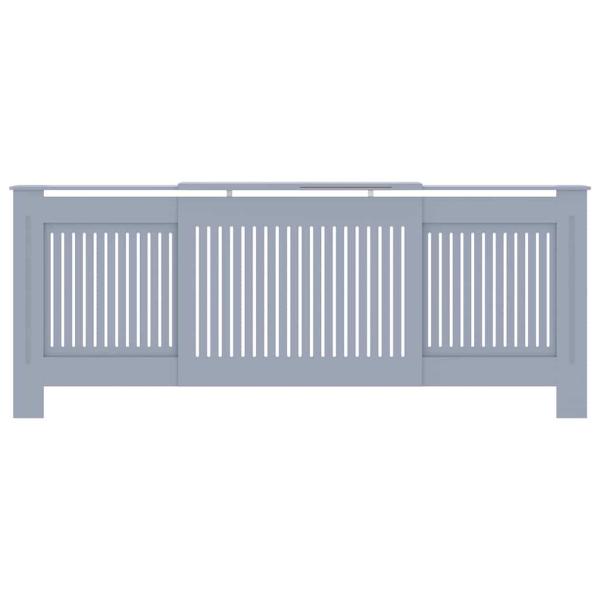 Heizkörperabdeckung 2 stk. Grau 205 x 20,5 x 81,5 cm