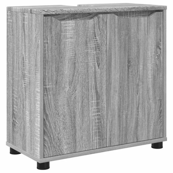 Badezimmermöbel-Set 3 stk. Graues Sonoma 72,5 x 36,5 x 100 cm