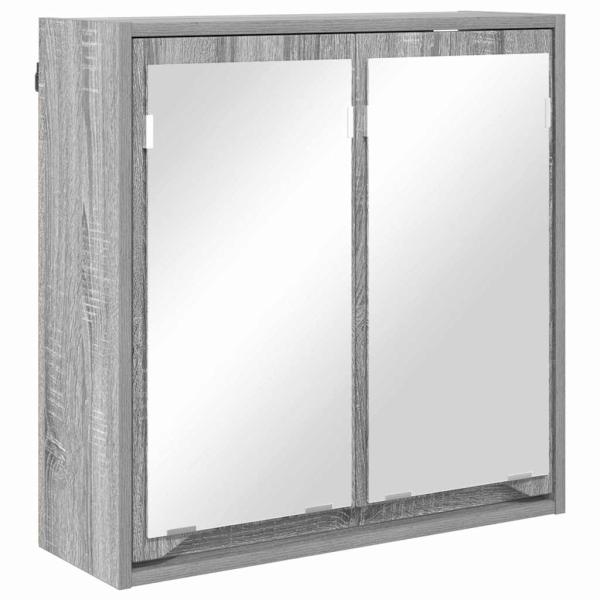 Badezimmermöbel-Set 3 stk. Graues Sonoma 72,5 x 36,5 x 100 cm