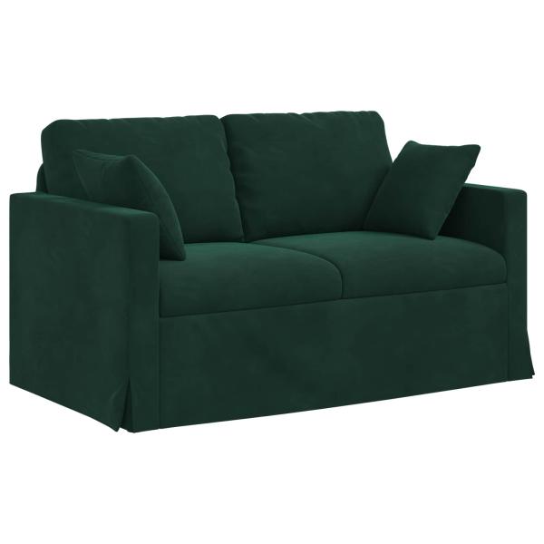 Sofa Set 2 stk. Dunkelgrün Samt