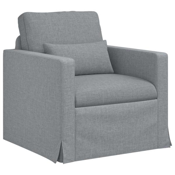 Sofa Set 2 stk. Hellgrau Stoff