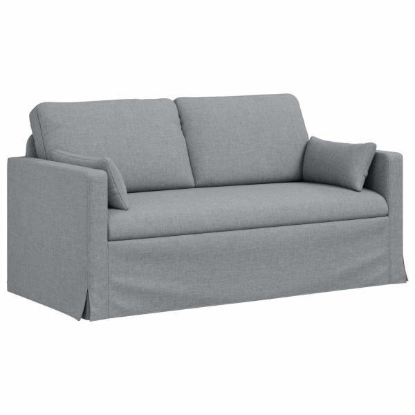 Sofa Set 2 stk. Hellgrau Stoff