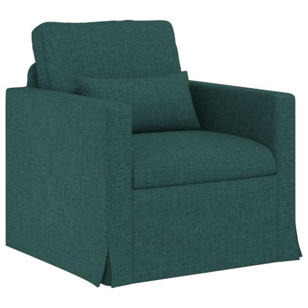 Sofa Set 2 stk. Dunkelgrün Stoff