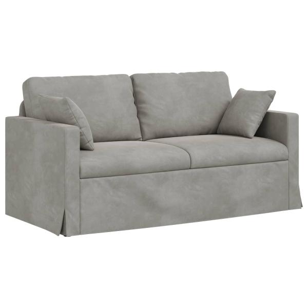 Sofa Set 2 stk. Hellgrau Samt